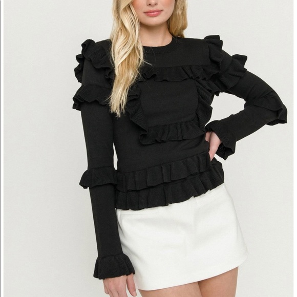 Endless Rose Sweaters - New Endless Rose ruffle sweater